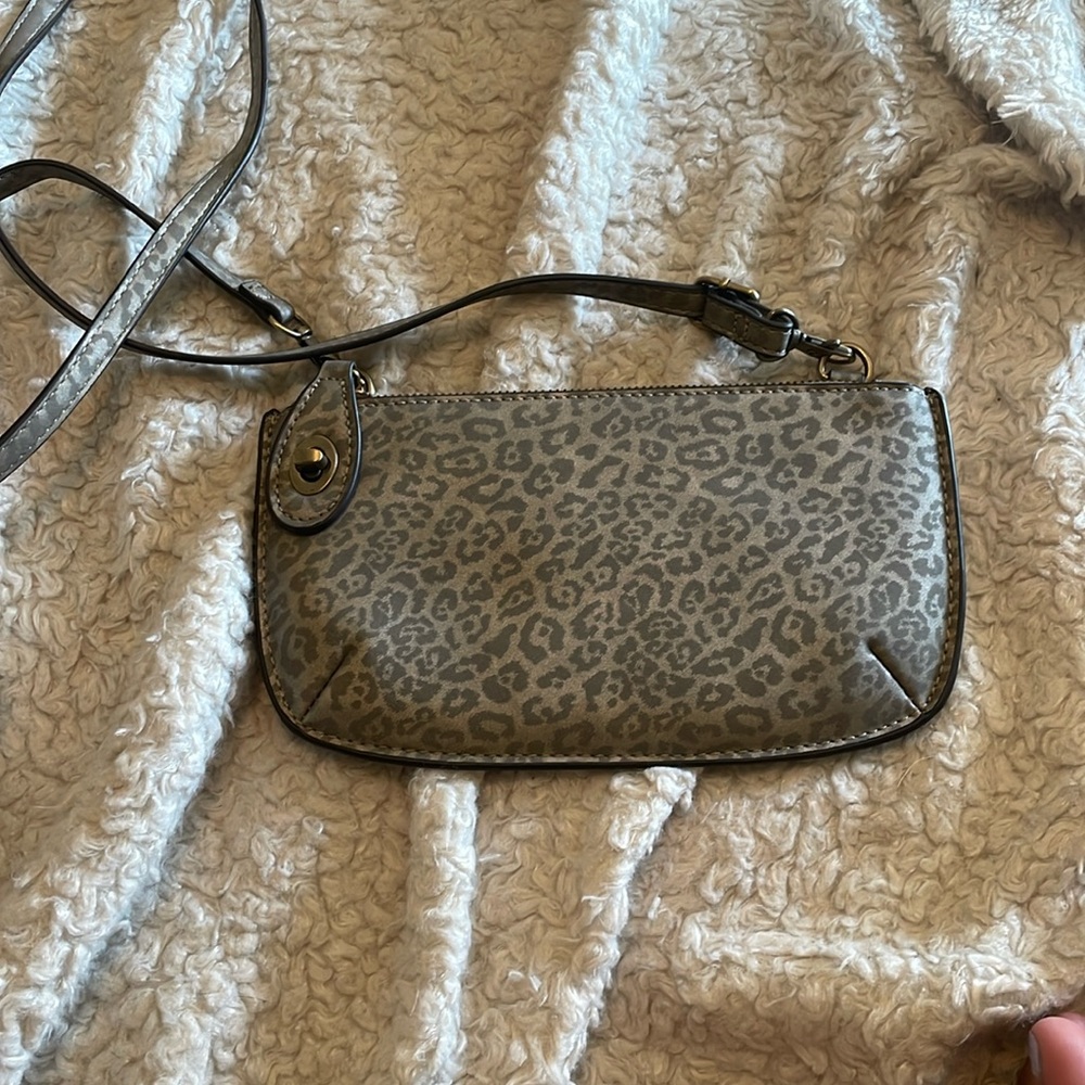 Joy Susan Silver Cheetah crossbody